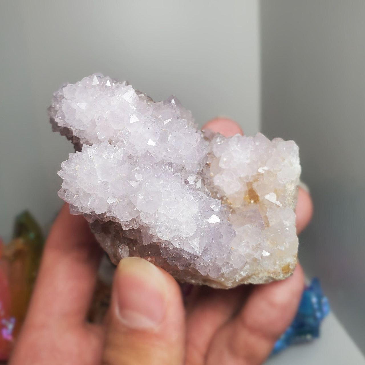 Spirit Quartz Specimen, Spirit Quartz Crystal, Authentic Amethyst Cactus Crystal, Home Decor
